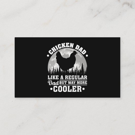 Mens Chicken Dad Like A Regular Dad Funny Chicken Visitekaartje (Achterkant)