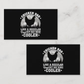 Mens Chicken Dad Like A Regular Dad Funny Chicken Visitekaartje (Voorkant / Achterkant)