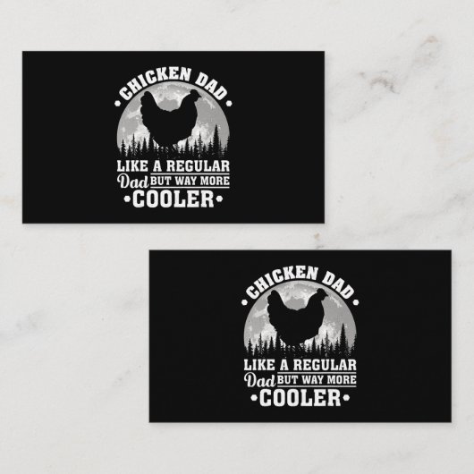 Mens Chicken Dad Like A Regular Dad Funny Chicken Visitekaartje (Voorkant / Achterkant)