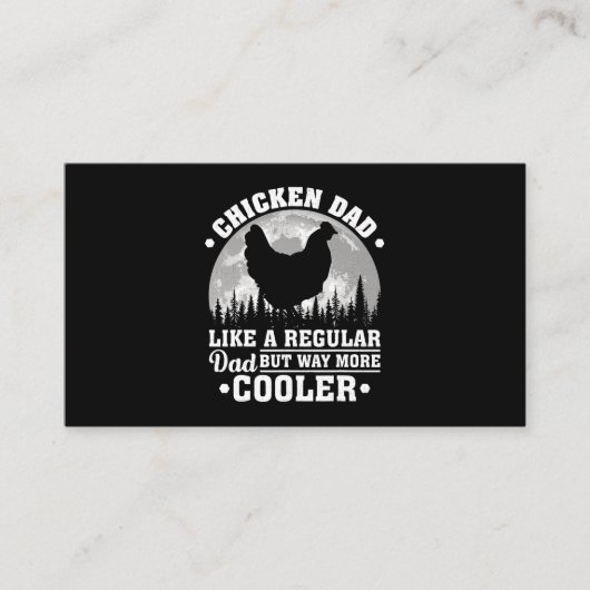 Mens Chicken Dad Like A Regular Dad Funny Chicken Visitekaartje (Voorkant)