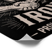 Men's Christian Workout Iron Sharpens Iron Proverb Poster (Hoek)