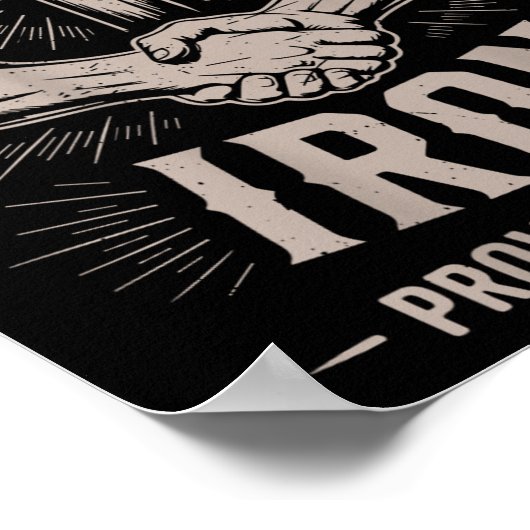 Men's Christian Workout Iron Sharpens Iron Proverb Poster (Hoek)