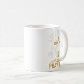 Men's Christian Workout Lift Heavy Pray Hard Jesus Koffiemok (Voorkant rechts)