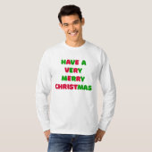 Men's Christmas Long Sleeve T-Shirt (Voorkant volledig)