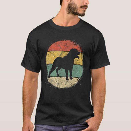 Mens Circular Retro Rottweiler Owner Rottie Dad Ro T-shirt (Voorkant)