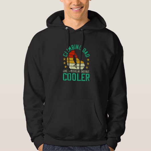 Mens Climbing Dad Like A Regular Dad But Cooler Bo Hoodie (Voorkant)