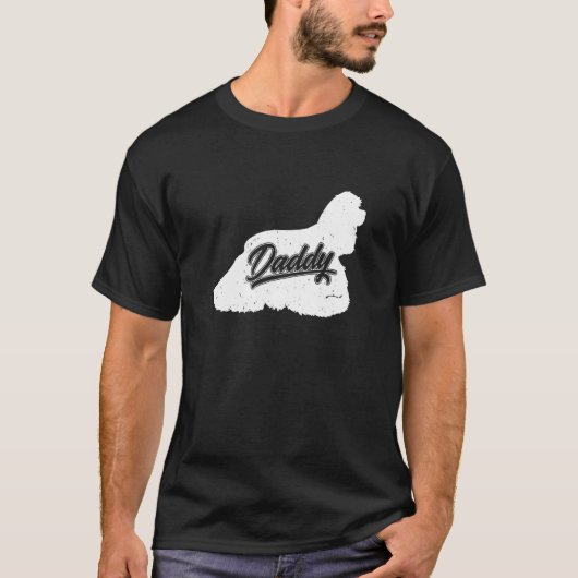 Mens Cocker Spaniel Papa Eigenaar Vader Cocker Spa T-shirt (Voorkant)