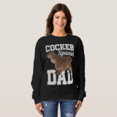 Mens Cocker Spaniel Vader Hond Schattig Dier Huis Trui (Voorkant volledig)
