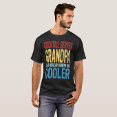 Mens Cocktail Server Grandpa  Like a Regular Grand T-shirt (Voorkant volledig)