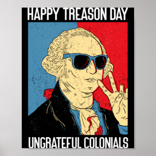 Mens Coloniaal Gelukkige Verraad Dag Onafhankelijk Poster