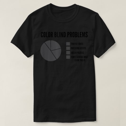 Mens Color Blind Problems Pie Chart T-shirt (Design voorkant)