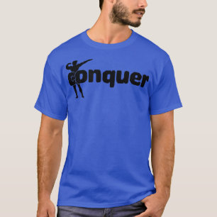 Mens CONQUER Gym Fitness Workout Bodybuilding Moti T-shirt
