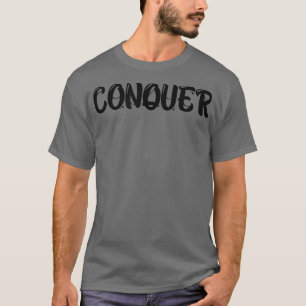 Mens CONQUER Gym Fitness Workout Bodybuilding Moti T-shirt
