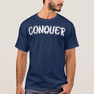 Mens CONQUER Gym Fitness Workout Bodybuilding Moti T-shirt