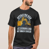 Mens Construction Worker Heavy Equipment Excavator T-shirt (Voorkant)