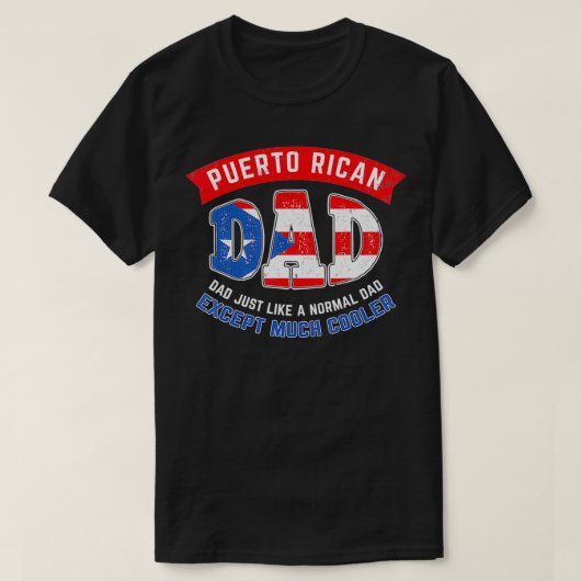 Mens Cool Puerto Rican Dad Fathers Day  T-shirt (Design voorkant)