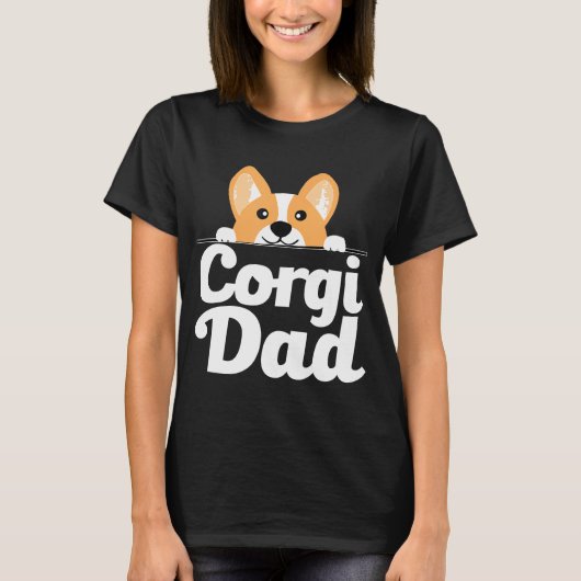 Mens Corgi Dog Corgi Dad T-shirt (Voorkant)