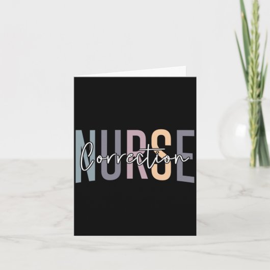 Mens Correctional Nurse Correctional Verpleging Kaart (Voorkant)