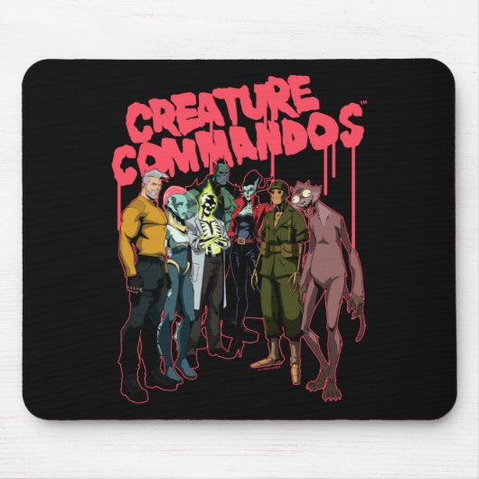 Mens Creature Commandos Taakgroep M Groepsopname Muismat (Voorkant)