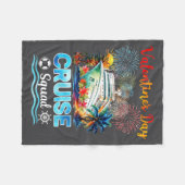 Mens Cruise Squad Valentine's Day Vacation Travel Fleece Deken (Voorkant (Horizontaal))