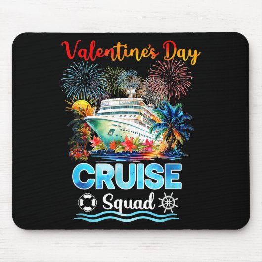 Mens Cruise Squad Valentine's Day Vacation Travel  Muismat (Voorkant)