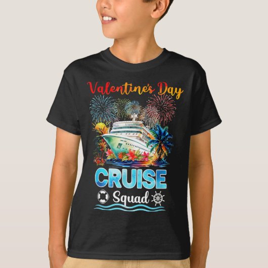 Mens Cruise Squad Valentine's Day Vacation Travel  T-shirt (Voorkant)