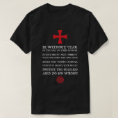 Mens Crusader Knight Knights Templar Code T Hol T-shirt (Design voorkant)