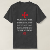 Mens Crusader Knight Knights Templar Code T Hol T-shirt (Design voorkant)