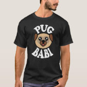 Mens Cute Pug Babi   T-shirt (Voorkant)