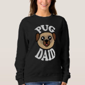Mens Cute Pug Daid   Trui (Voorkant)