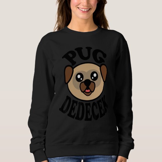 Mens Cute Pug   Pug Dedecek Trui (Voorkant)