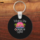 Mens Cute Valentines Day Cruise Squad 20026 Design Sleutelhanger (Voorkant)