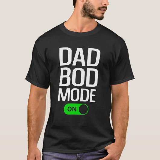 Mens Dad Bod Mode On Dad Bod Gym Workout Cheat D T-shirt (Voorkant)