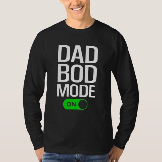 Mens Dad Bod Mode On Dad Bod Gym Workout Cheat D T-shirt (Voorkant)