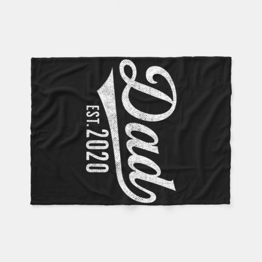 Mens Dad Est. 2020 Shirt - Expecting Baby Fathers Fleece Deken (Voorkant (Horizontaal))