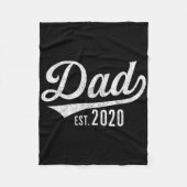 Mens Dad Est. 2020 Shirt - Expecting Baby Fathers Fleece Deken (Voorkant)