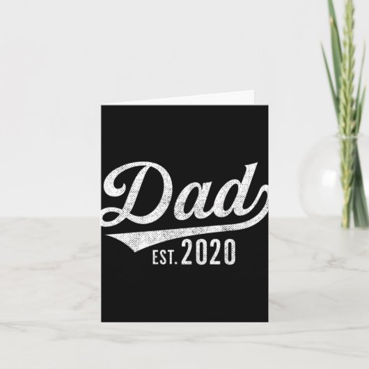 Mens Dad Est. 2020 Shirt - Expecting Baby Fathers  Kaart (Voorkant)