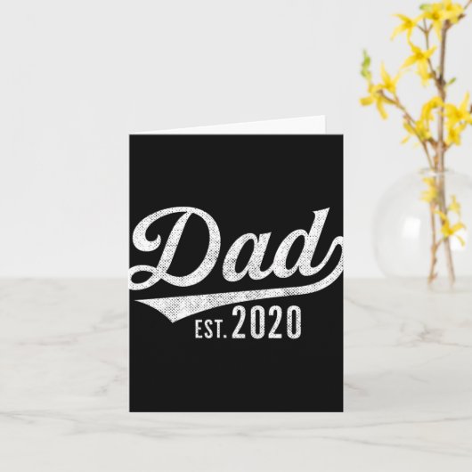 Mens Dad Est. 2020 Shirt - Expecting Baby Fathers  Kaart (Gele Bloem)