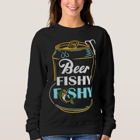 Mens Dad Fishing for Men Beer Fishy Fishy Trui (Voorkant)