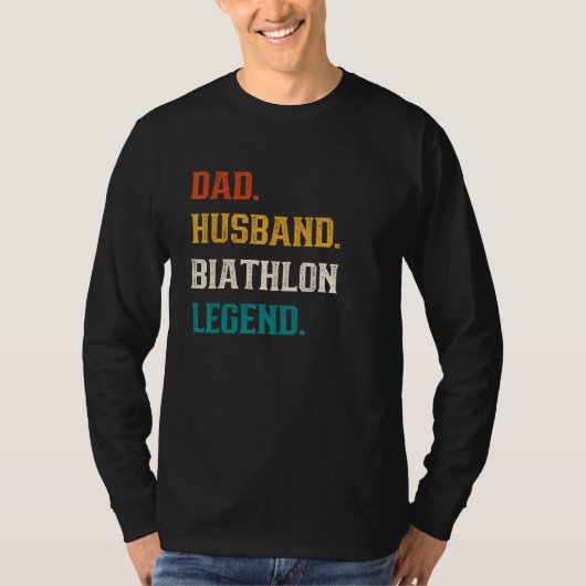 Mens Dad Husband Biathlon Legend Biathlon T-shirt (Voorkant)