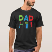 Mens Dad Master Builder Father Building Blocks Bri T-shirt (Voorkant)