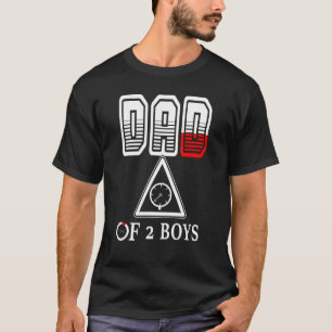 Mens Dad Of 2 Boys Father Or Grandpa Of 2 Kids 12 T-shirt