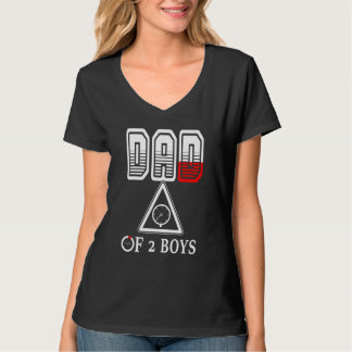 Mens Dad Of 2 Boys Father Or Grandpa Of 2 Kids 12 T-shirt