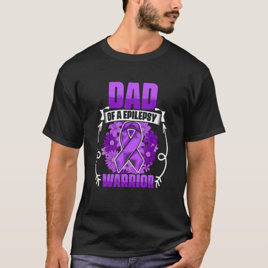 Mens Dad Of Epilepsy Warrior Epilepsy Survivor Epi T-shirt (Voorkant)