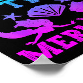 Mens Dad Of Twins Mermaid Father's Day Pregnancy A Poster (Hoek)