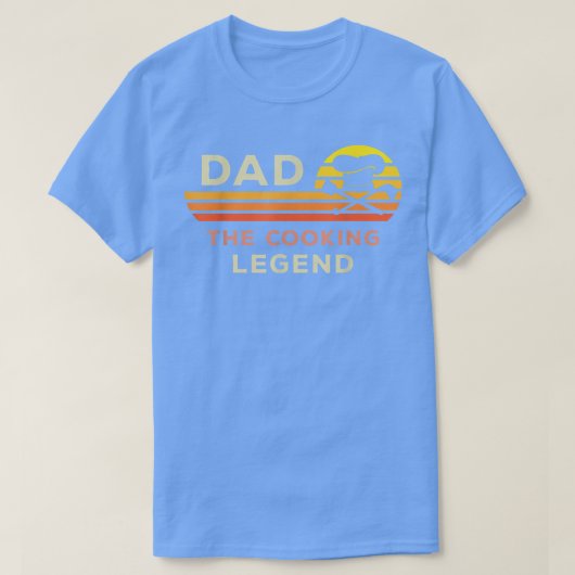 Mens Dad The Cooking Legend Chef Guy Kitchen Resta T-shirt (Design voorkant)