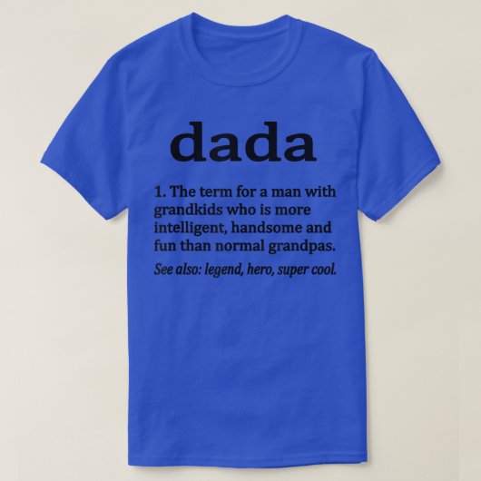 Mens Dada Definition Funny Dada Grandpa T-shirt (Design voorkant)