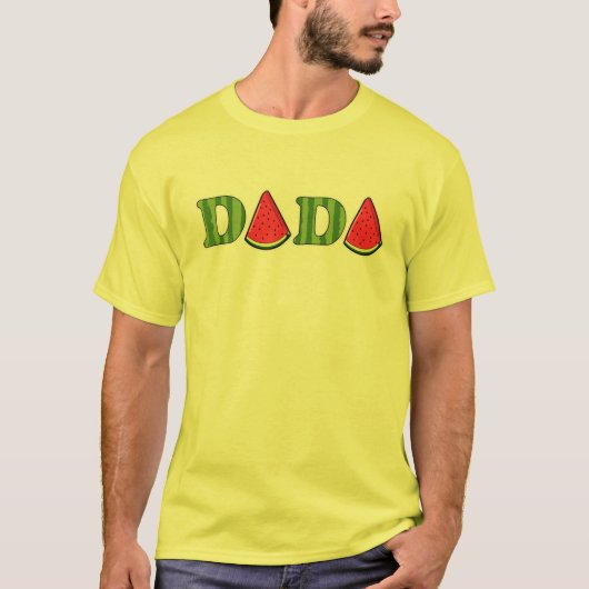 Mens Dada Watermelon Summer Fruit Watermelon Slice T-shirt (Voorkant)