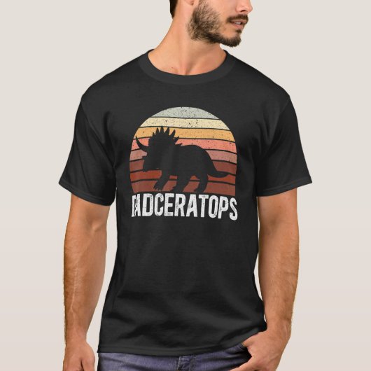 Mens Dadceratops Triceratops Dinosaur Prehistoric  T-shirt (Voorkant)