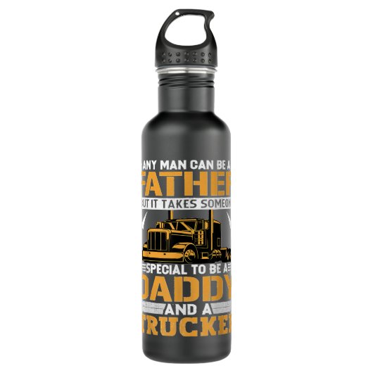 Mens Daddy And a Trucker Quote Semi Truck Driver M Waterfles (Voorkant)